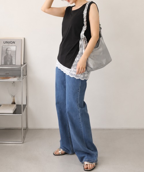 Miniministore(ミニミニストア)の「裾レースノースリプルオーバータンクトップ(タンクトップ・レディース・ホワイト/ブラック・M/L)」の21枚目の写真
