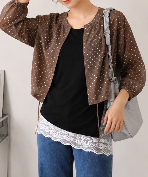 Miniministore(ミニミニストア)の「裾レースノースリプルオーバータンクトップ(タンクトップ・レディース・ホワイト/ブラック・M/L)」の12枚目の写真