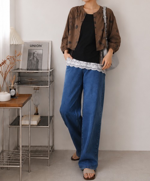 Miniministore(ミニミニストア)の「裾レースノースリプルオーバータンクトップ(タンクトップ・レディース・ホワイト/ブラック・M/L)」の9枚目の写真