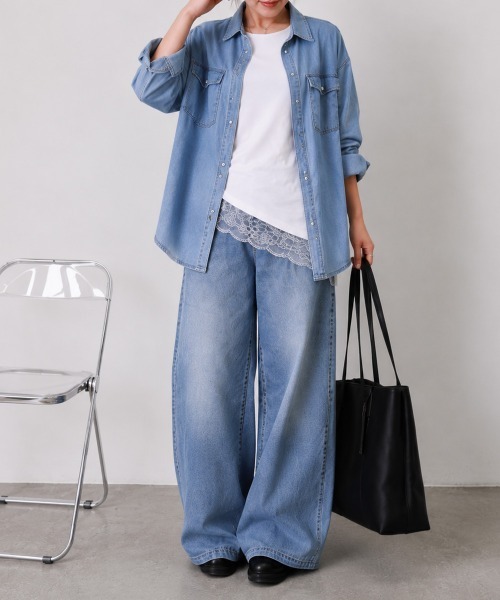 Miniministore(ミニミニストア)の「裾レースノースリプルオーバータンクトップ(タンクトップ・レディース・ホワイト/ブラック・M/L)」の8枚目の写真