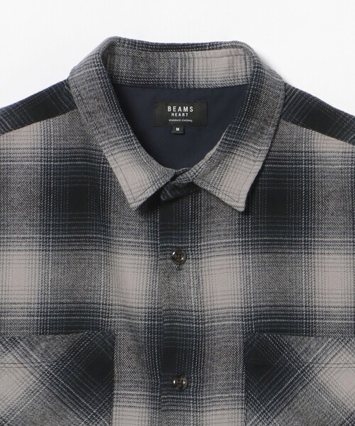 BEAMS HEART(ビームスハート)の「オンブレチェック レギュラーカラーシャツ(シャツ/ブラウス・メンズ・ネイビー/ブラウン・LARGE/MEDIUM/SMALL)」の7枚目の写真