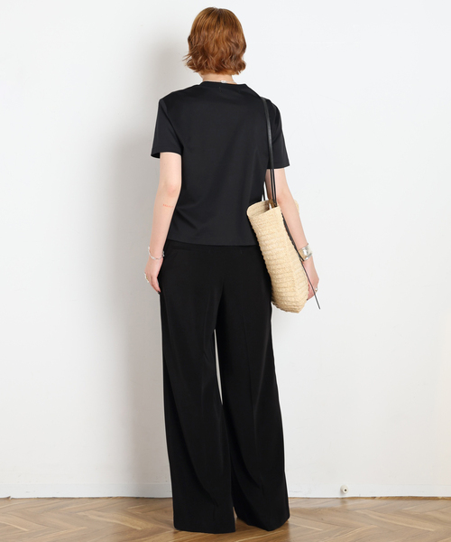 AP STUDIO(エーピーストゥディオ)の「コンパクトTシャツ(Tシャツ/カットソー・レディース・ブラウン/ホワイト/ブラック・FREE)」の11枚目の写真
