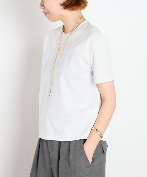 AP STUDIO(エーピーストゥディオ)の「コンパクトTシャツ(Tシャツ/カットソー・レディース・ブラウン/ホワイト/ブラック・FREE)」の12枚目の写真