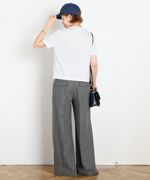 AP STUDIO(エーピーストゥディオ)の「コンパクトTシャツ(Tシャツ/カットソー・レディース・ブラウン/ホワイト/ブラック・FREE)」の16枚目の写真