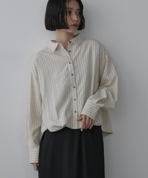 Aunt Marie's（アントマリーズ）の「タックヘムストライプシャツ（シャツ/ブラウス・レディース）」