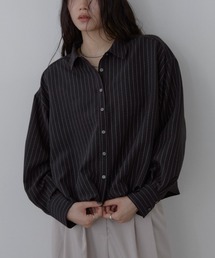 タックヘムストライプシャツ