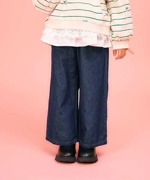 Seraph(セラフ)の「リボンポケットデイリーバギーロングパンツ(その他パンツ・キッズ・ネイビー/ベージュ/サックスブルー・80/90/140/130/120/100/110)」の3枚目の写真