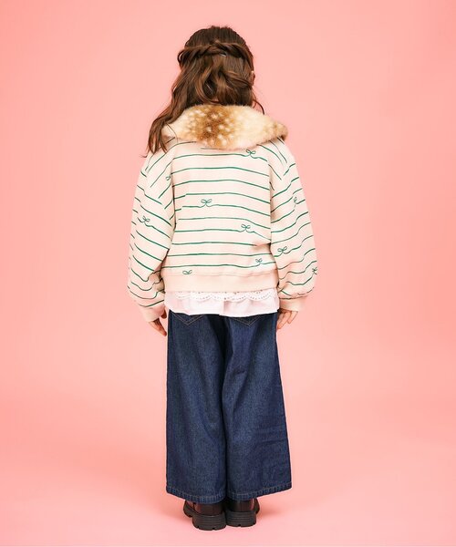 Seraph(セラフ)の「リボンポケットデイリーバギーロングパンツ(その他パンツ・キッズ・ネイビー/ベージュ/サックスブルー・80/90/140/130/120/100/110)」の5枚目の写真