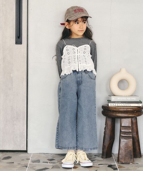 Seraph(セラフ)の「リボンポケットデイリーバギーロングパンツ(その他パンツ・キッズ・ネイビー/ベージュ/サックスブルー・80/90/140/130/120/100/110)」の7枚目の写真