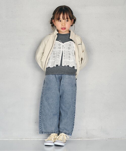 Seraph(セラフ)の「リボンポケットデイリーバギーロングパンツ(その他パンツ・キッズ・ネイビー/ベージュ/サックスブルー・80/90/140/130/120/100/110)」の9枚目の写真