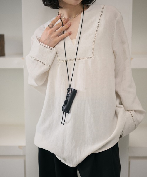 LAULEN(ローレン)の「leather like lip case necklace /レザーライクリップケースネックレス(ネックレス・レディース・ブラック/グレー・FREE)」の4枚目の写真