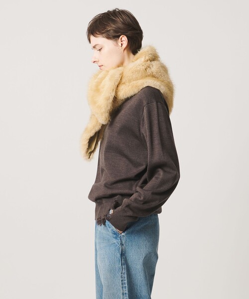 LOEFF(ロエフ)の「<LOEFF>フェイクファー リバーシブル スカーフ UNISEX(ストール/ショール・レディース・ブラウン系・FREE)」の14枚目の写真