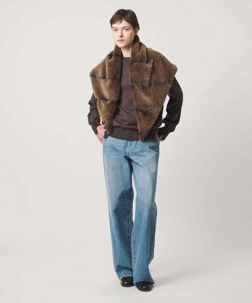 LOEFF(ロエフ)の「<LOEFF>フェイクファー リバーシブル スカーフ UNISEX(ストール/ショール・レディース・ブラウン系・FREE)」の18枚目の写真