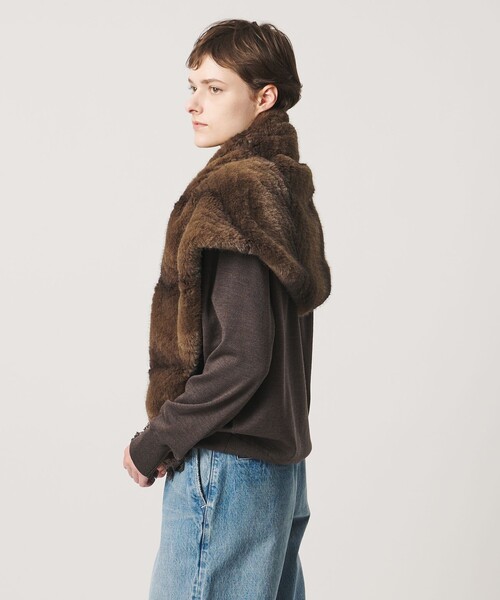 LOEFF(ロエフ)の「<LOEFF>フェイクファー リバーシブル スカーフ UNISEX(ストール/ショール・レディース・ブラウン系・FREE)」の19枚目の写真