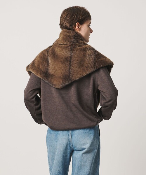 LOEFF(ロエフ)の「<LOEFF>フェイクファー リバーシブル スカーフ UNISEX(ストール/ショール・レディース・ブラウン系・FREE)」の20枚目の写真