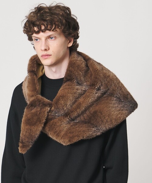 LOEFF(ロエフ)の「<LOEFF>フェイクファー リバーシブル スカーフ UNISEX(ストール/ショール・レディース・ブラウン系・FREE)」の21枚目の写真