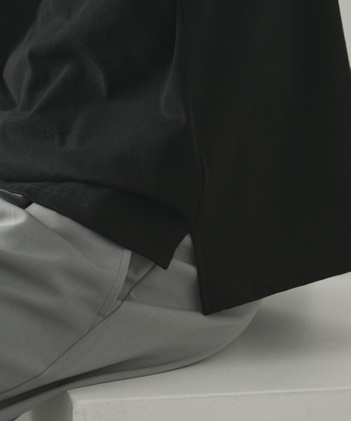 EASENCE(イーズエンス)の「【EASENCE】<COMFORT EDITシリーズ>プレミアムコットン コーマ天竺 ボックスシルエット モックネック 長袖カットソー / UVカット(Tシャツ/カットソー・メンズ・ダークグレー/ダークネイビー/ブラック/ライトグレー/ホワイト・M/L/S)」の20枚目の写真