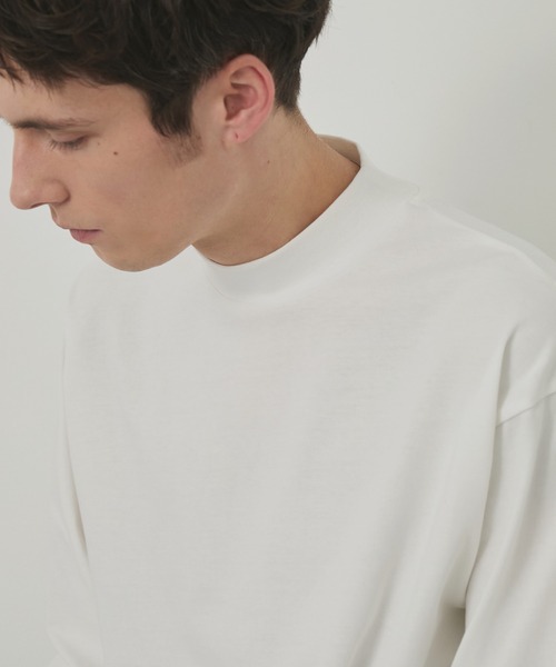 EASENCE(イーズエンス)の「【EASENCE】<COMFORT EDITシリーズ>プレミアムコットン コーマ天竺 ボックスシルエット モックネック 長袖カットソー / UVカット(Tシャツ/カットソー・メンズ・ダークグレー/ダークネイビー/ブラック/ライトグレー/ホワイト・M/L/S)」の12枚目の写真
