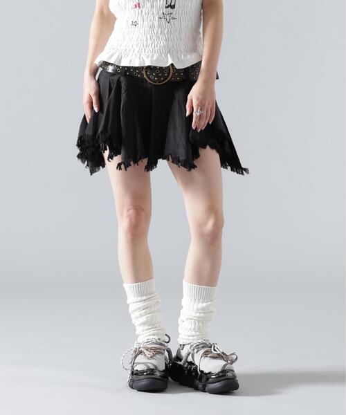 L.H.P(エルエイチピー)の「MAVYTH/メヴィス/GRANGE SKIRT(スカート・レディース・ブラック/ベージュ・M/S/L)」の2枚目の写真