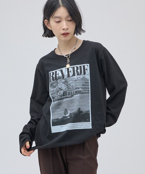 Lui's(ルイス)の「ワイヤーヘムフォトT(Tシャツ/カットソー・レディース・ブラック/ホワイト・FREE)」の18枚目の写真