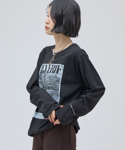 Lui's(ルイス)の「ワイヤーヘムフォトT(Tシャツ/カットソー・レディース・ブラック/ホワイト・FREE)」の20枚目の写真