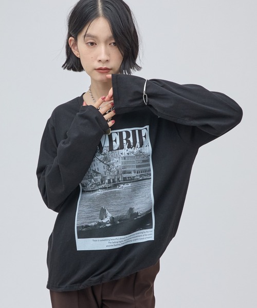 Lui's(ルイス)の「ワイヤーヘムフォトT(Tシャツ/カットソー・レディース・ブラック/ホワイト・FREE)」の22枚目の写真