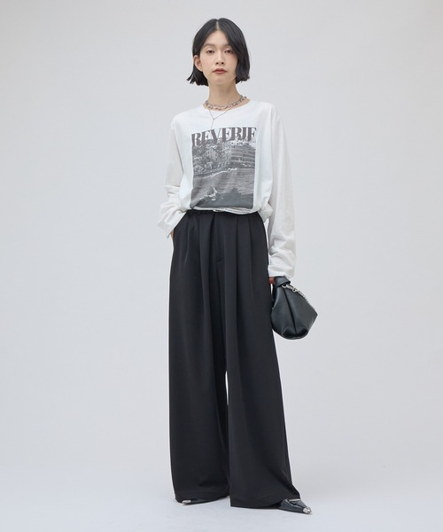 Lui's(ルイス)の「ワイヤーヘムフォトT(Tシャツ/カットソー・レディース・ブラック/ホワイト・FREE)」の12枚目の写真