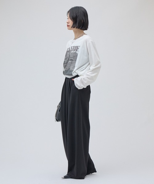 Lui's(ルイス)の「ワイヤーヘムフォトT(Tシャツ/カットソー・レディース・ブラック/ホワイト・FREE)」の14枚目の写真