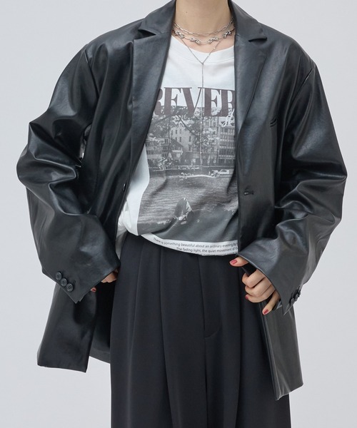 Lui's(ルイス)の「ワイヤーヘムフォトT(Tシャツ/カットソー・レディース・ブラック/ホワイト・FREE)」の10枚目の写真