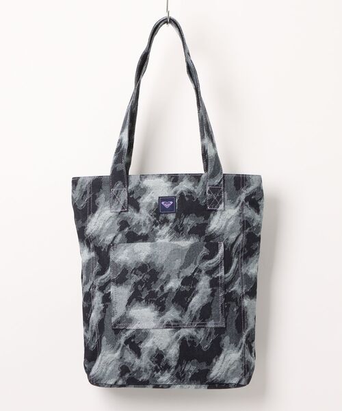 ROXY(ロキシー)の「【オンラインストア・直営店限定】ROXY BECAUSE THE NIGHT TOTE ジャカードデニムトートバッグ 【2026年秋冬モデル】(トートバッグ・レディース・ネイビー・FREE)」の1枚目の写真