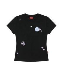STARDUST スリムフィットTシャツ ブラック