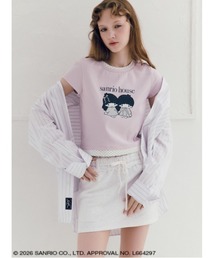 レイヤード風クロップドTシャツ