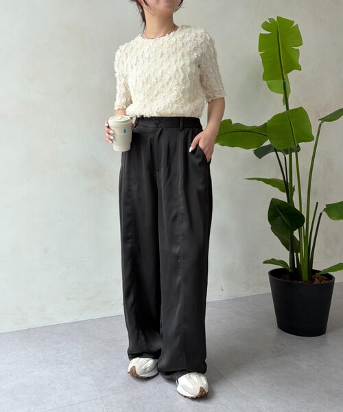 Jena espace merveilleux（ジェナ　エスパスメルヴェイユ）の「【PalinkA/パリンカ】ジャガードフリンジカットソー（Tシャツ/カットソー・レディース・ブラウン/アイボリー・FREE）」の12枚目の写真