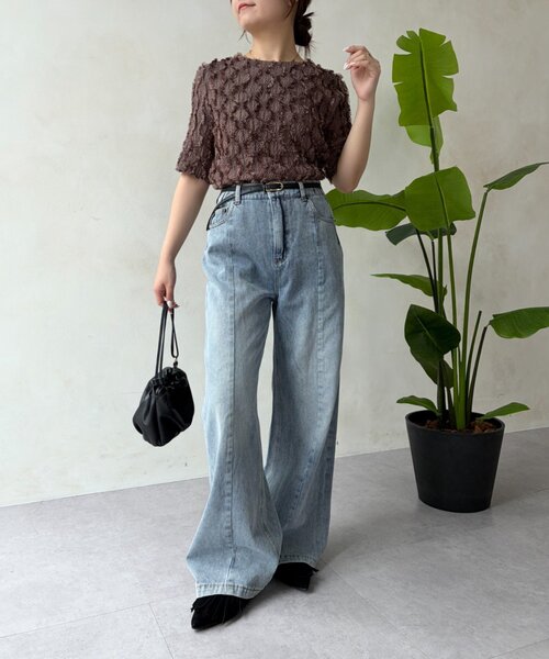 Jena espace merveilleux（ジェナ　エスパスメルヴェイユ）の「【PalinkA/パリンカ】ジャガードフリンジカットソー（Tシャツ/カットソー・レディース・ブラウン/アイボリー・FREE）」の20枚目の写真