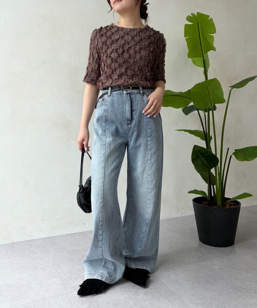 Jena espace merveilleux（ジェナ　エスパスメルヴェイユ）の「【PalinkA/パリンカ】ジャガードフリンジカットソー（Tシャツ/カットソー・レディース・ブラウン/アイボリー・FREE）」の22枚目の写真
