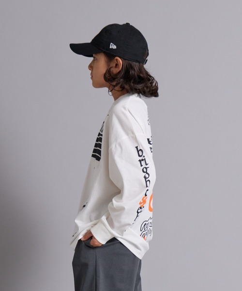 PAIRMANON STREET(ペアマノンストリート)の「【90-160cm】吸水速乾 マルチ アソート プリント ロンT 長袖 Tシャツ 【PAIRMANON STREET】(Tシャツ/カットソー・キッズ・パープル/ネイビー/グレー/ブラック/ホワイト/ベージュ系その他・130/120/110/100/90/160/150/140)」の7枚目の写真