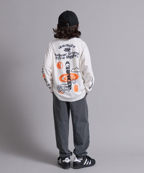 PAIRMANON STREET(ペアマノンストリート)の「【90-160cm】吸水速乾 マルチ アソート プリント ロンT 長袖 Tシャツ 【PAIRMANON STREET】(Tシャツ/カットソー・キッズ・パープル/ネイビー/グレー/ブラック/ホワイト/ベージュ系その他・130/120/110/100/90/160/150/140)」の11枚目の写真