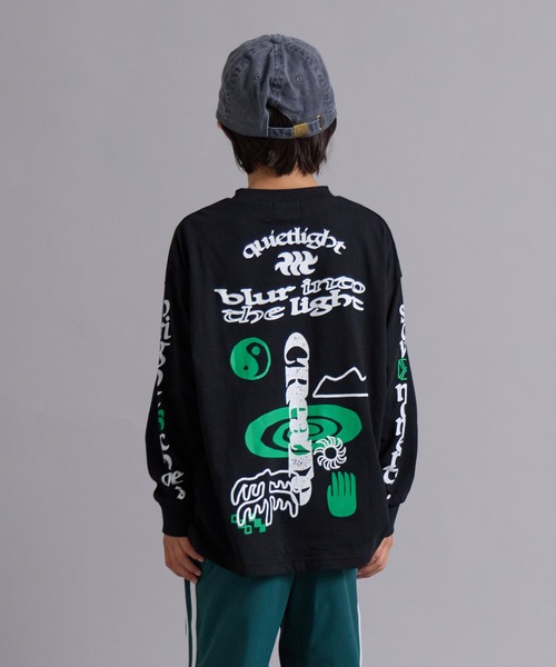 PAIRMANON STREET(ペアマノンストリート)の「【90-160cm】吸水速乾 マルチ アソート プリント ロンT 長袖 Tシャツ 【PAIRMANON STREET】(Tシャツ/カットソー・キッズ・パープル/ネイビー/グレー/ブラック/ホワイト/ベージュ系その他・130/120/110/100/90/160/150/140)」の13枚目の写真