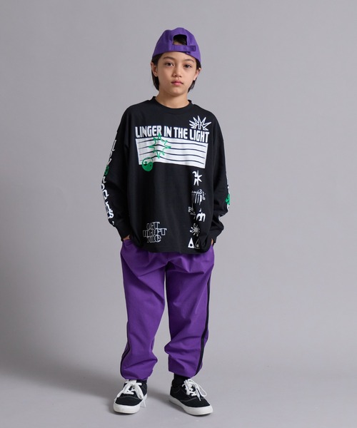 PAIRMANON STREET(ペアマノンストリート)の「【90-160cm】吸水速乾 マルチ アソート プリント ロンT 長袖 Tシャツ 【PAIRMANON STREET】(Tシャツ/カットソー・キッズ・パープル/ネイビー/グレー/ブラック/ホワイト/ベージュ系その他・130/120/110/100/90/160/150/140)」の14枚目の写真