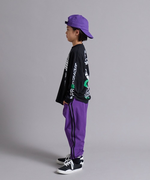 PAIRMANON STREET(ペアマノンストリート)の「【90-160cm】吸水速乾 マルチ アソート プリント ロンT 長袖 Tシャツ 【PAIRMANON STREET】(Tシャツ/カットソー・キッズ・パープル/ネイビー/グレー/ブラック/ホワイト/ベージュ系その他・130/120/110/100/90/160/150/140)」の15枚目の写真