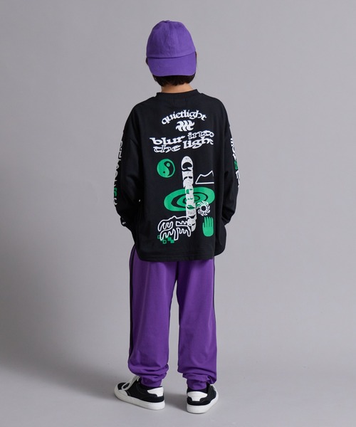 PAIRMANON STREET(ペアマノンストリート)の「【90-160cm】吸水速乾 マルチ アソート プリント ロンT 長袖 Tシャツ 【PAIRMANON STREET】(Tシャツ/カットソー・キッズ・パープル/ネイビー/グレー/ブラック/ホワイト/ベージュ系その他・130/120/110/100/90/160/150/140)」の16枚目の写真