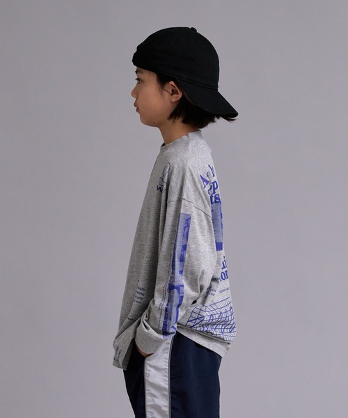 PAIRMANON STREET(ペアマノンストリート)の「【90-160cm】吸水速乾 マルチ アソート プリント ロンT 長袖 Tシャツ 【PAIRMANON STREET】(Tシャツ/カットソー・キッズ・パープル/ネイビー/グレー/ブラック/ホワイト/ベージュ系その他・130/120/110/100/90/160/150/140)」の17枚目の写真