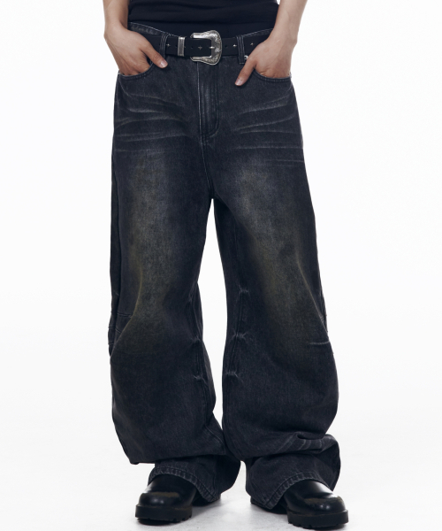 AAKAM(アーカム)の「Washed Zipper Slit Denim Pants (Black)(デニムパンツ・レディース・その他・1/2/0)」の10枚目の写真
