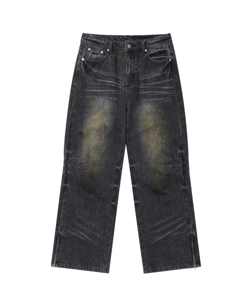 AAKAM(アーカム)の「Washed Zipper Slit Denim Pants (Black)(デニムパンツ・レディース・その他・1/2/0)」の15枚目の写真