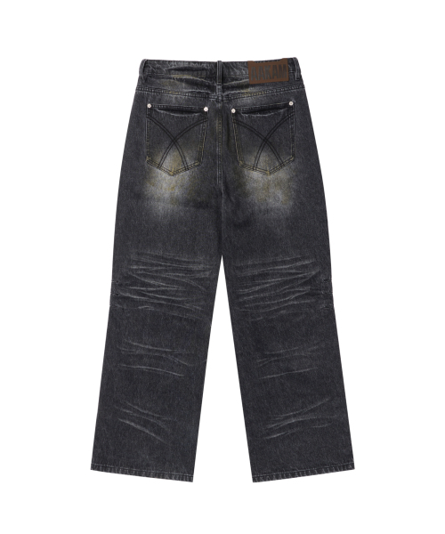 AAKAM(アーカム)の「Washed Zipper Slit Denim Pants (Black)(デニムパンツ・レディース・その他・1/2/0)」の16枚目の写真