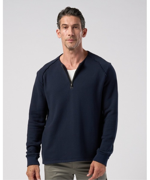 wjk(ダヴルジェイケイ)の「soft luxe urake half-zip sweatshirt(スウェット・メンズ・ブラック/ネイビー・MEDIUM/SMALL/X-LARGE/LARGE)」の5枚目の写真