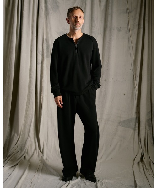 wjk(ダヴルジェイケイ)の「soft luxe urake half-zip sweatshirt(スウェット・メンズ・ブラック/ネイビー・MEDIUM/SMALL/X-LARGE/LARGE)」の8枚目の写真