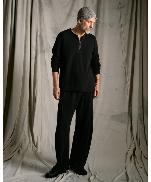 wjk(ダヴルジェイケイ)の「soft luxe urake half-zip sweatshirt(スウェット・メンズ・ブラック/ネイビー・MEDIUM/SMALL/X-LARGE/LARGE)」の10枚目の写真