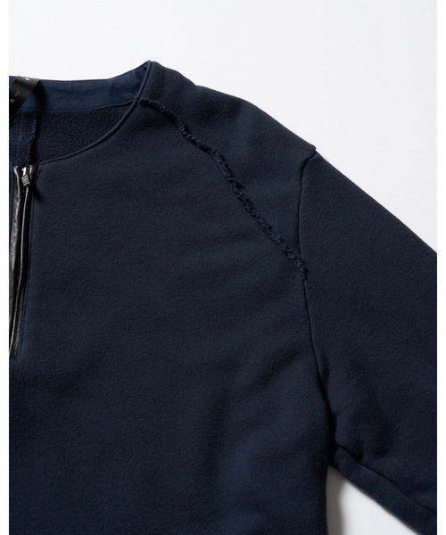 wjk(ダヴルジェイケイ)の「soft luxe urake half-zip sweatshirt(スウェット・メンズ・ブラック/ネイビー・MEDIUM/SMALL/X-LARGE/LARGE)」の22枚目の写真