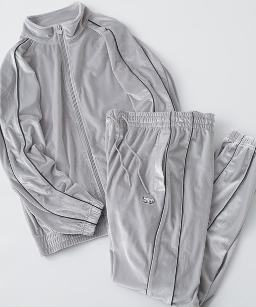 PRO CLUB (�v���N���u)��PRO CLUB VELOUR TRACK JACKET&PANT �T�C�h���C���x���A�Z�b�g�A�b�v(�Z�b�g�A�b�v)